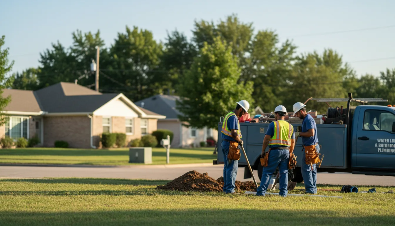 Residential water line and bathroom plumbing service in Pelham, TN